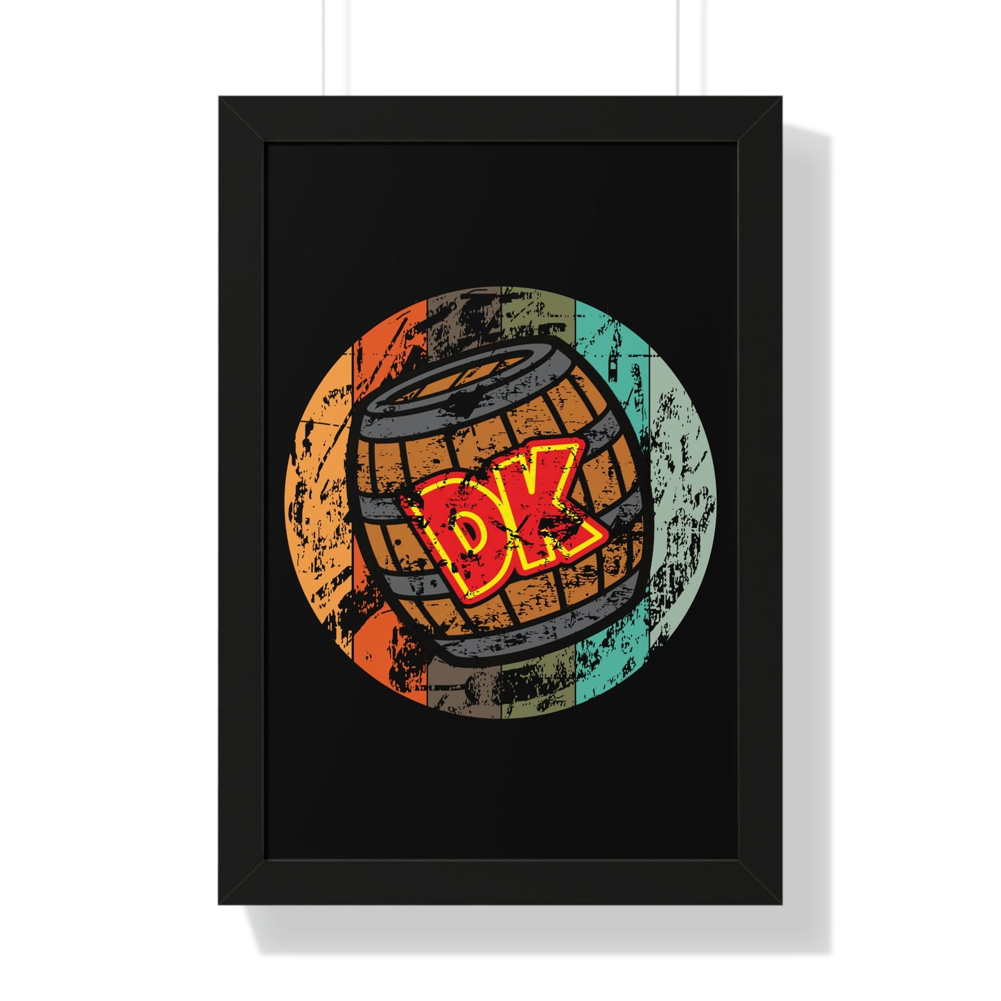 Donkey Kong Framed Poster - DK Vintage Barrel