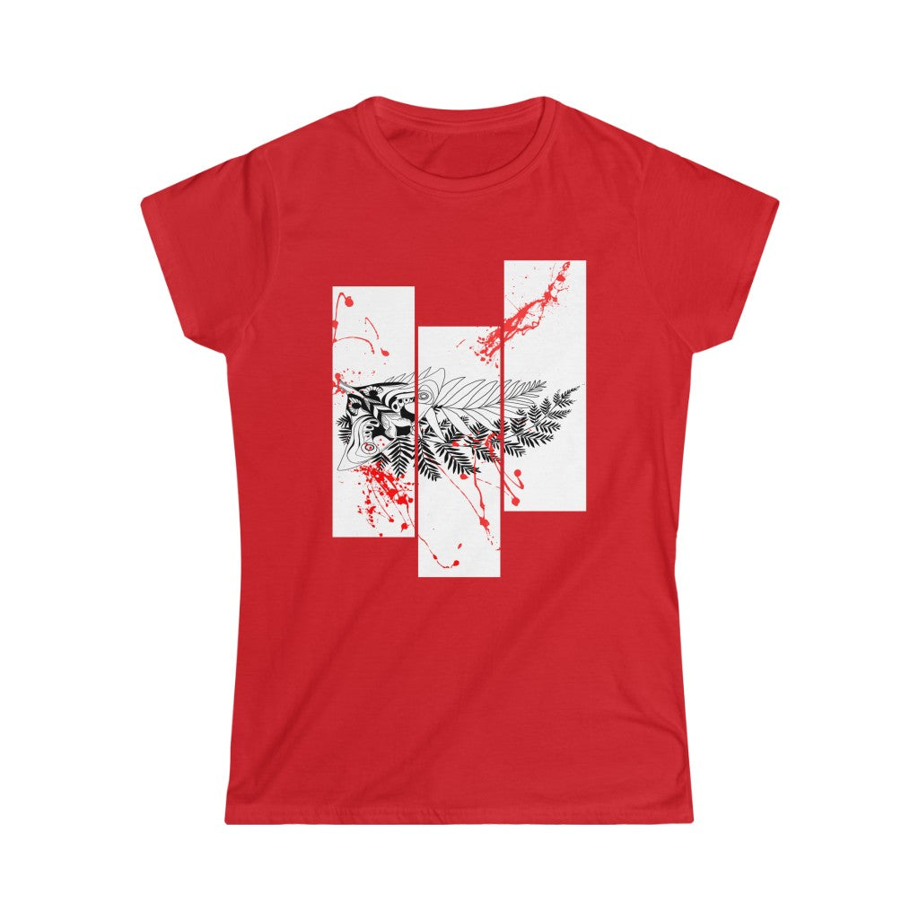 Women's Tee - Moth Tattoo Black