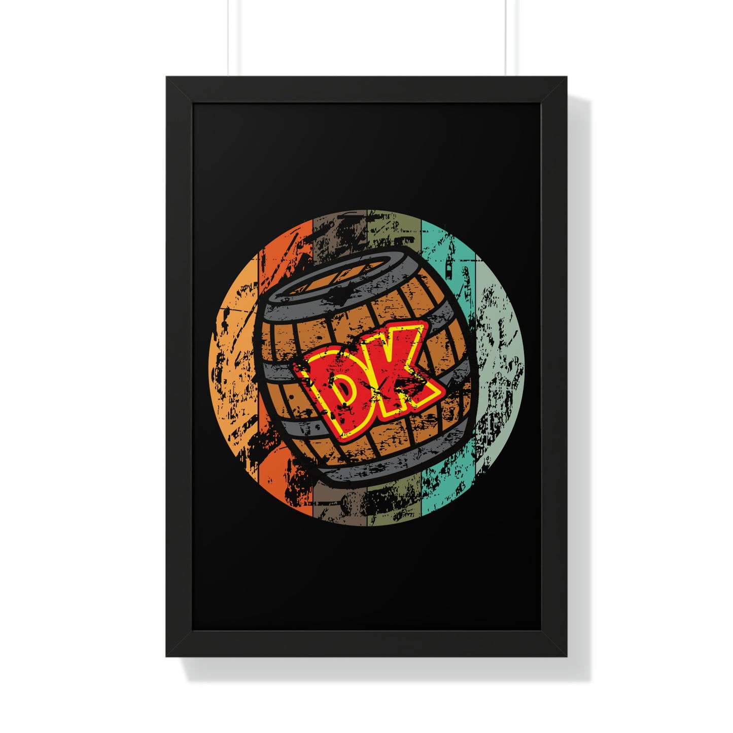 Donkey Kong Framed Poster - DK Vintage Barrel