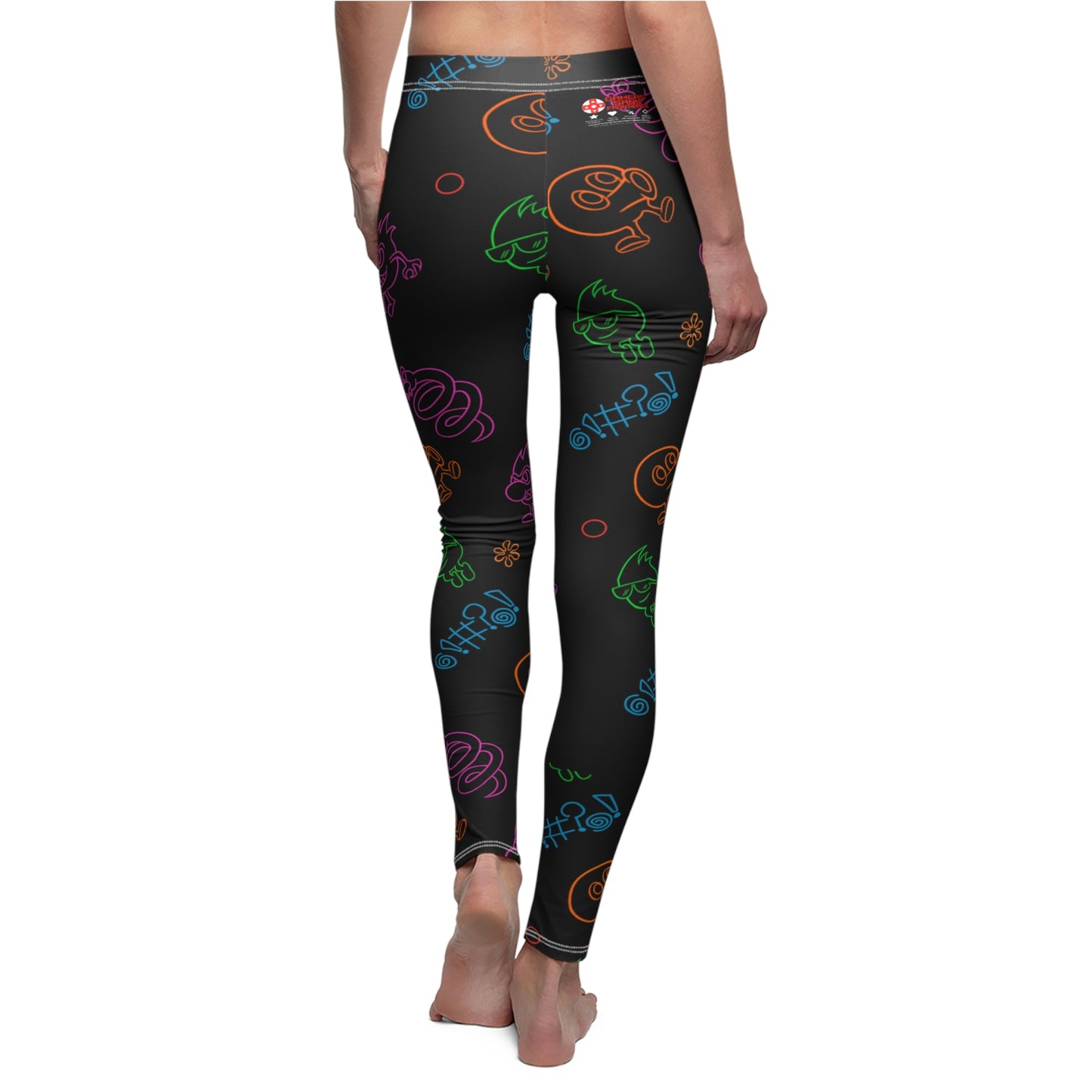 Women's Leggings - Neon Q-Bert