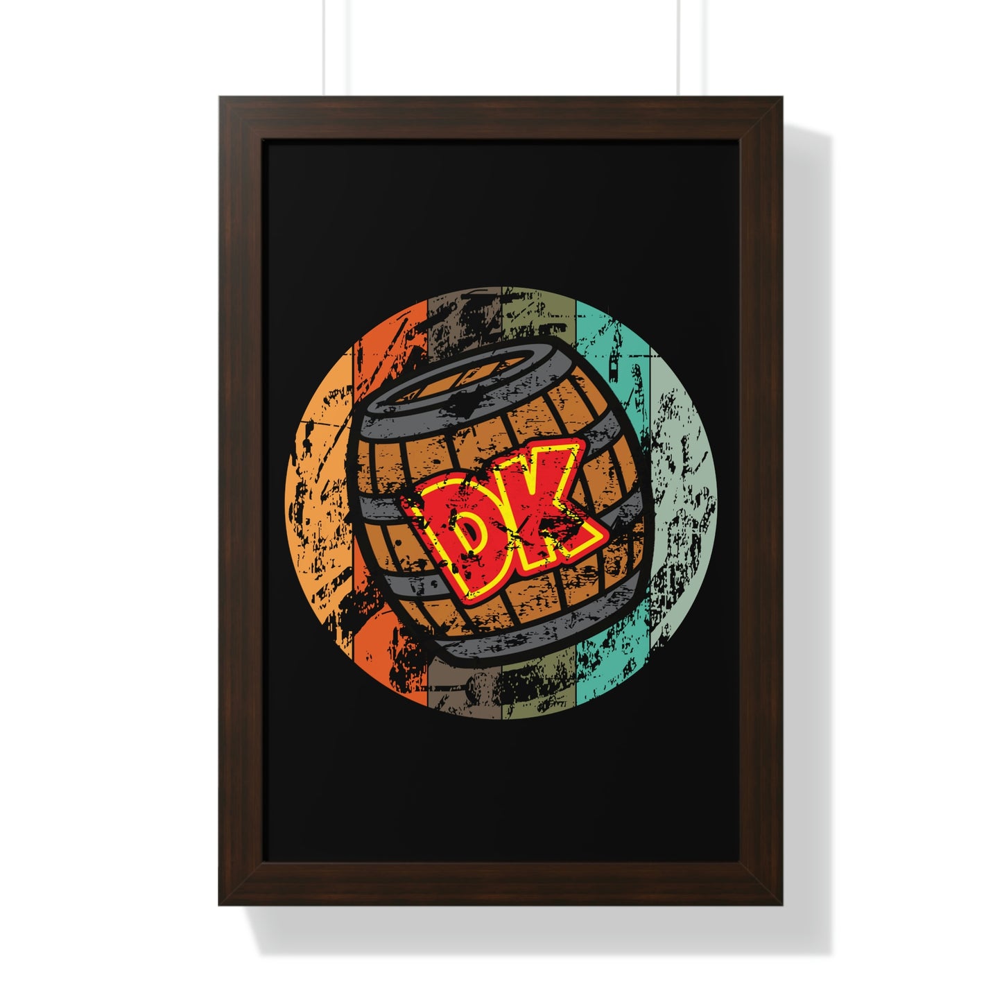 Donkey Kong Framed Poster - DK Vintage Barrel