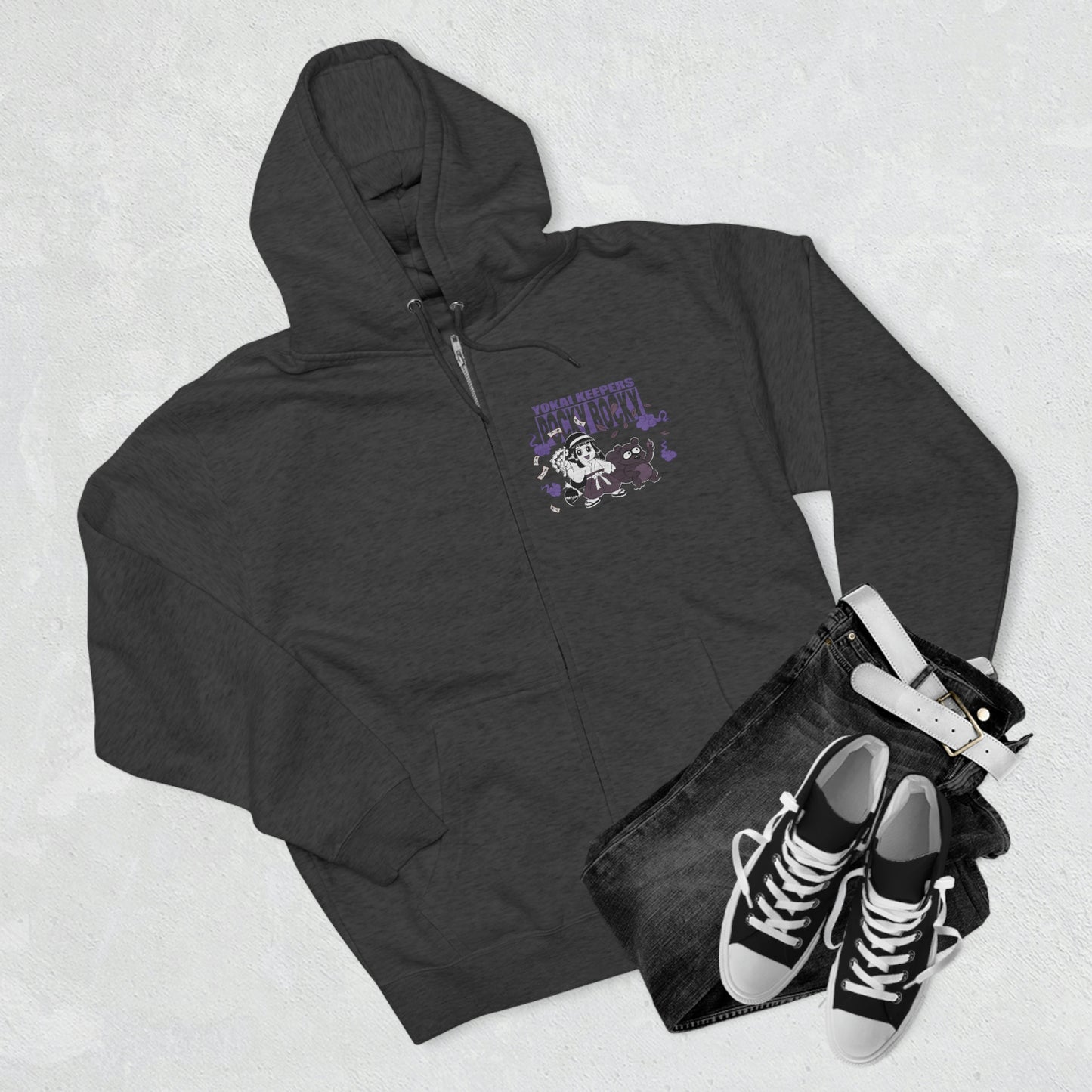Pocky & Rocky Zip Hoodie - Yokai Keepers