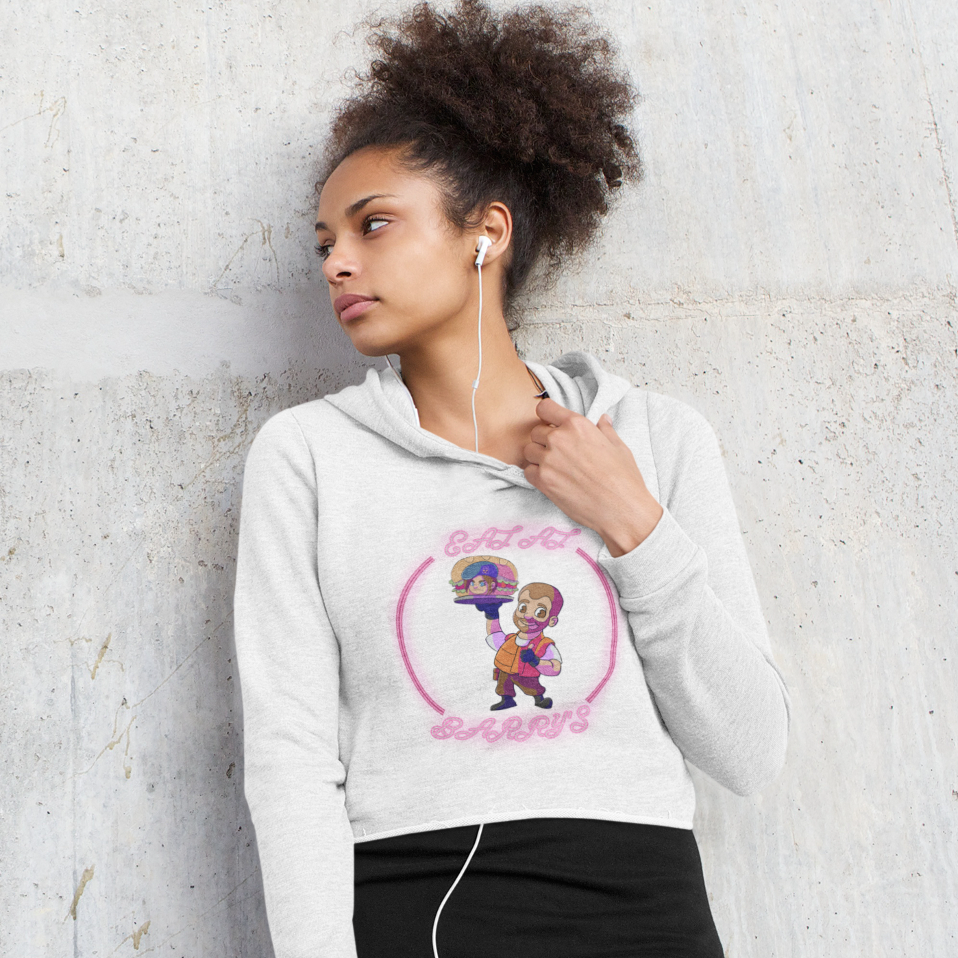 White Resident Evil Cropped Hoodie Gaming Fashion