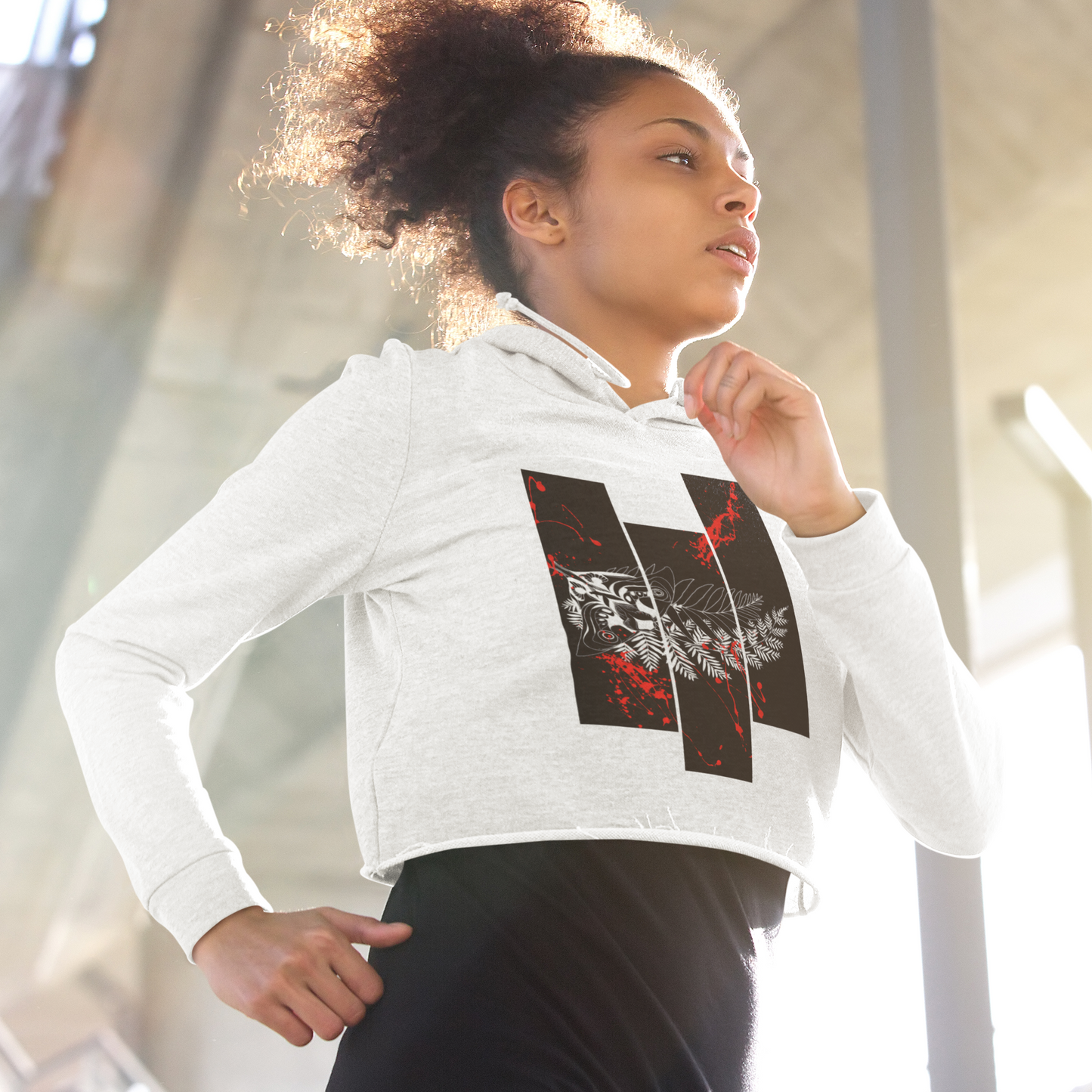 White TLU | The Last of Us Cropped Hoodie Gaming Fashion