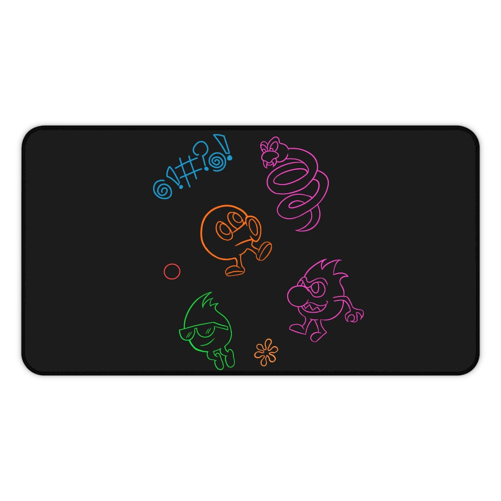 Desk Mat - Neon Q-Bert