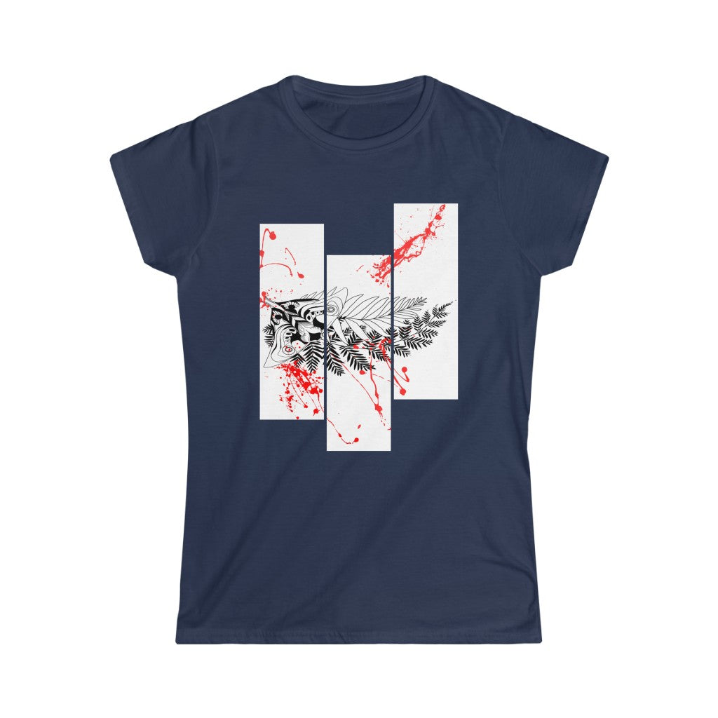 Women's Tee - Moth Tattoo Black