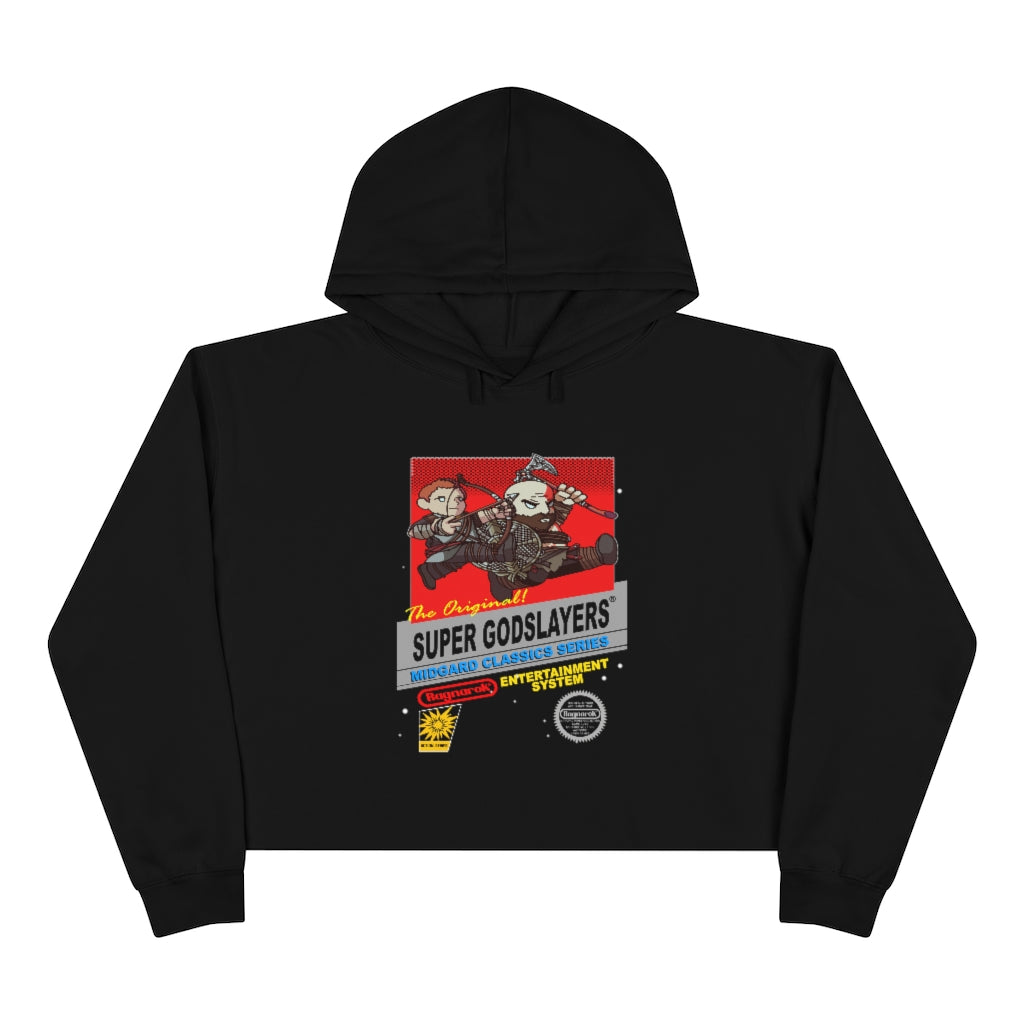 Black God of War Cropped Hoodie Gaming Fashion