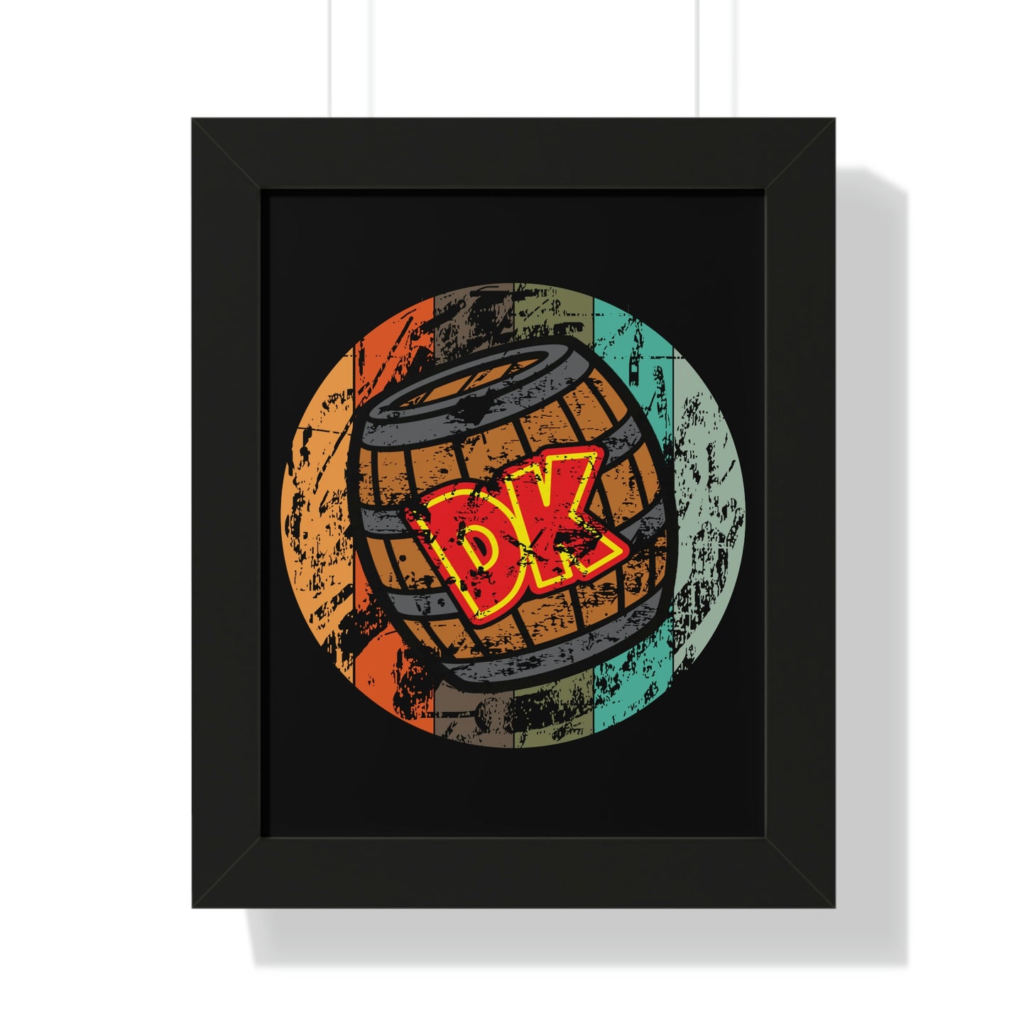 Donkey Kong Framed Poster - DK Vintage Barrel