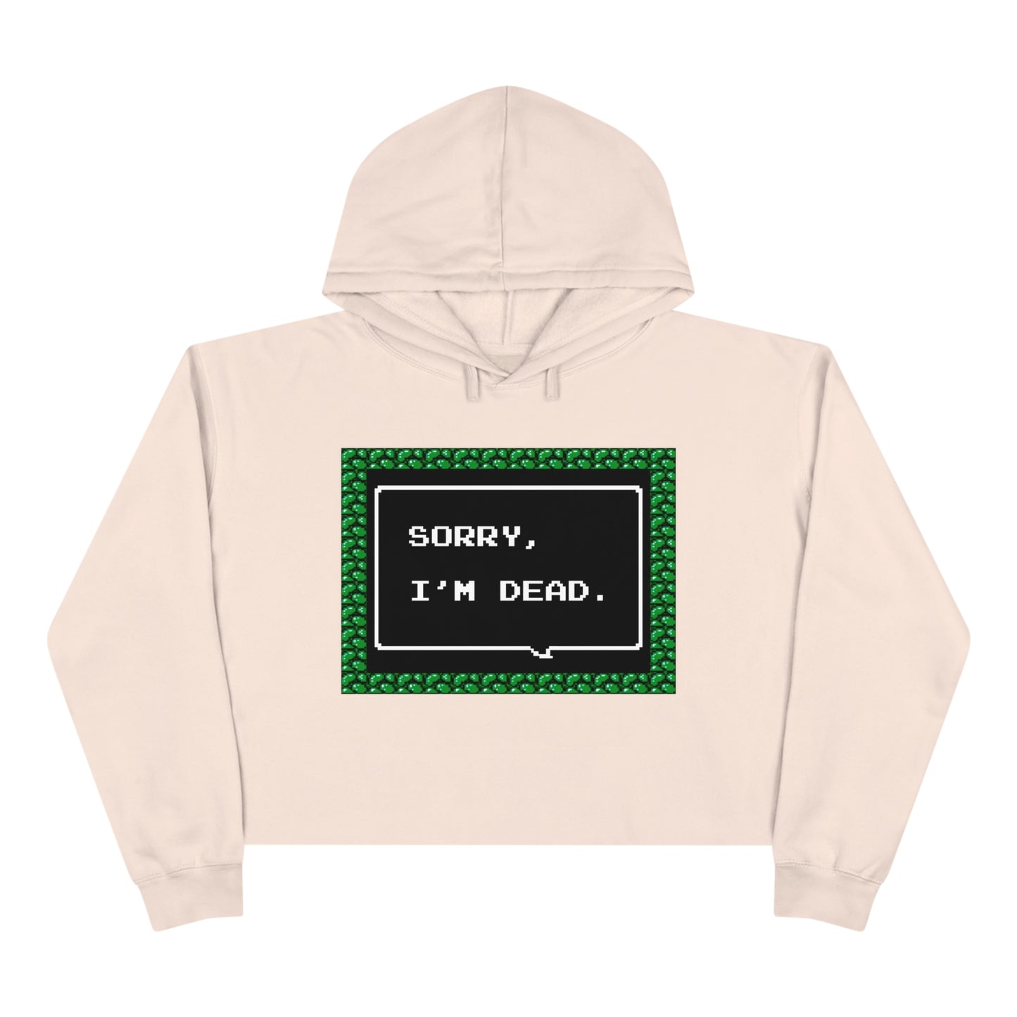 Women's Crop Hoodie - Sorry, I'm Dead