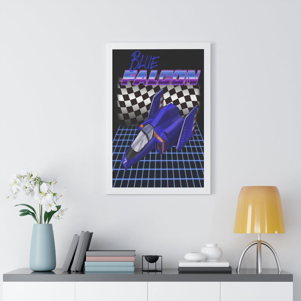 Framed Poster - Blue Falcon