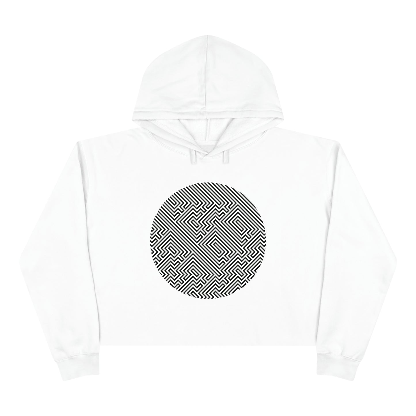 Women's Crop Hoodie - Tetris Stealth