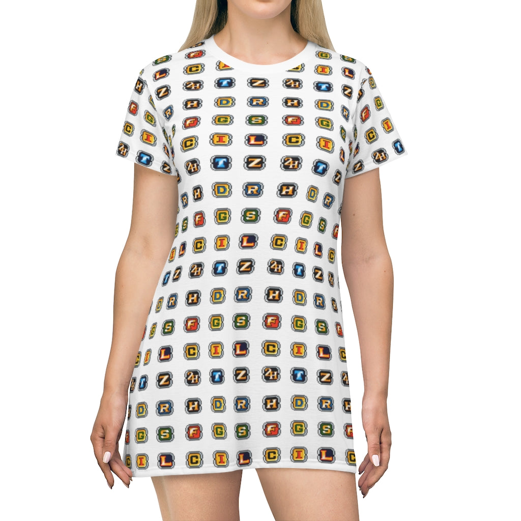 White Metal Slug Tee Dress Gaming Fashion