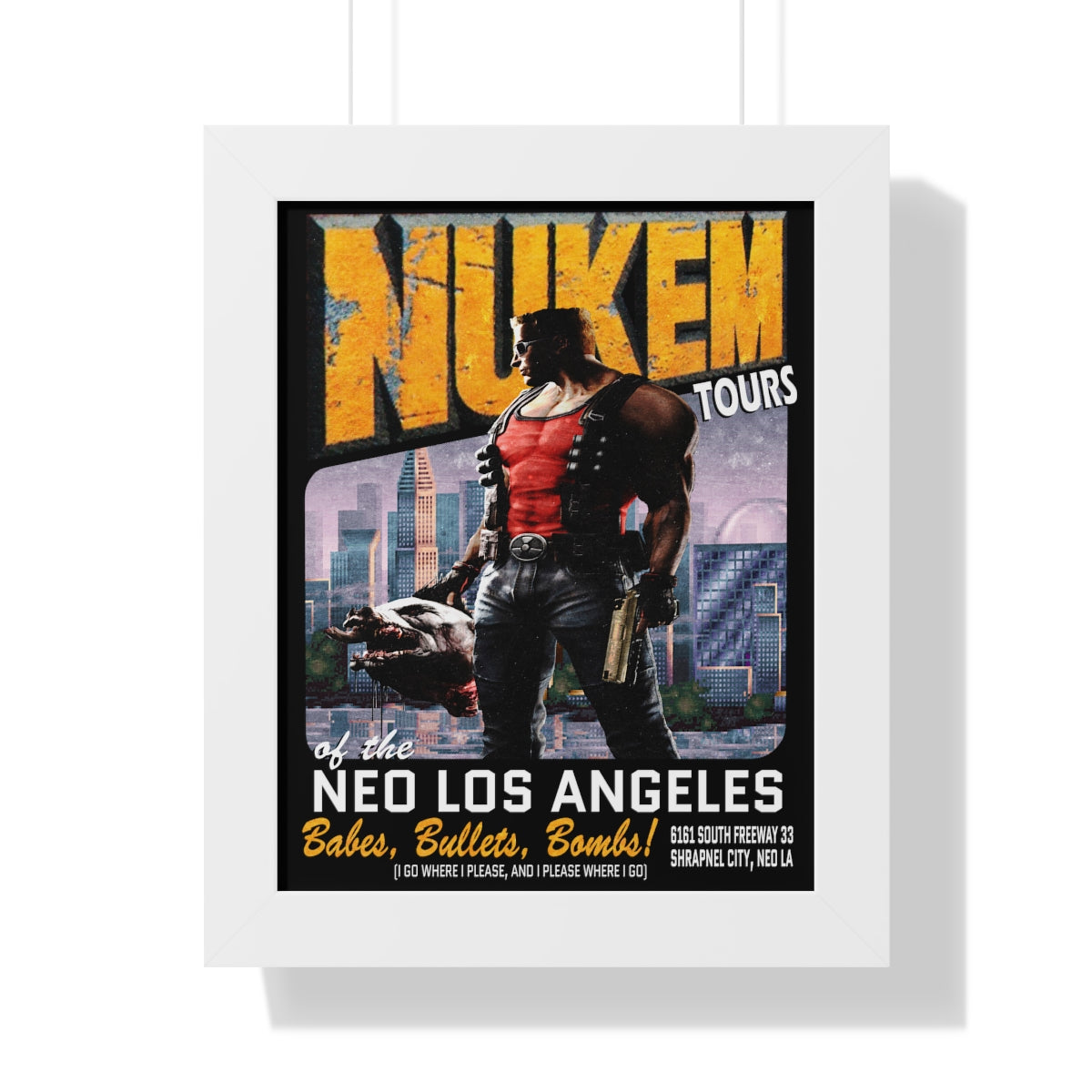 Framed Poster -  Nukem Tours