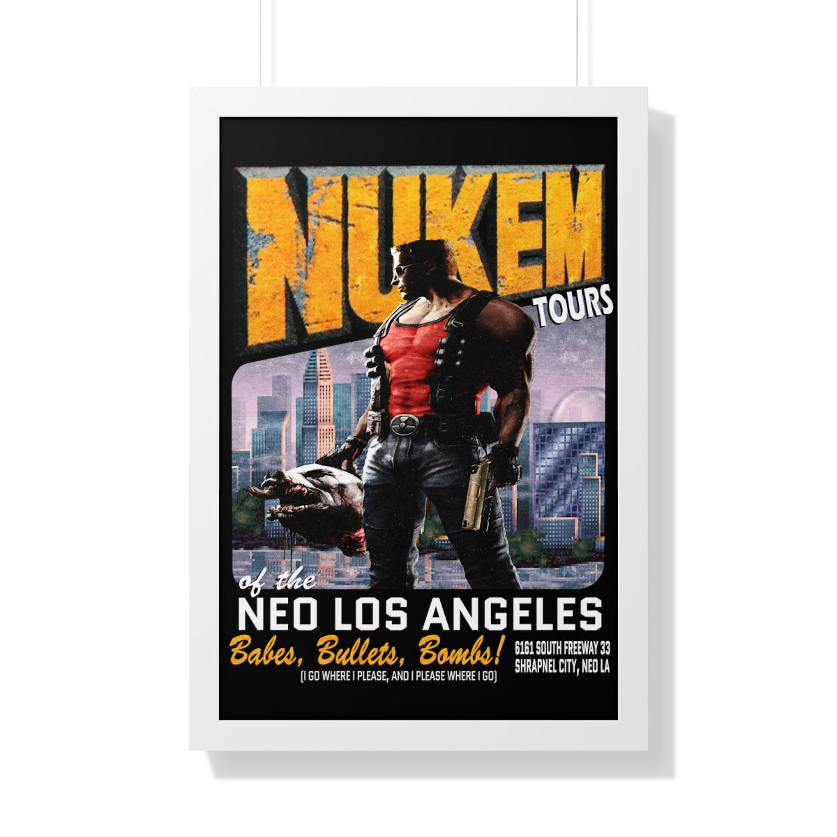 Framed Poster -  Nukem Tours