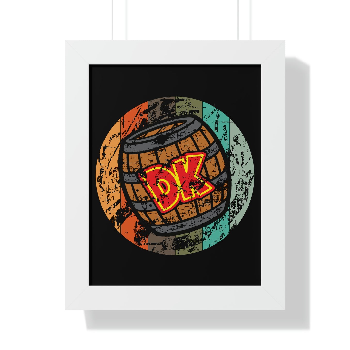 Donkey Kong Framed Poster - DK Vintage Barrel