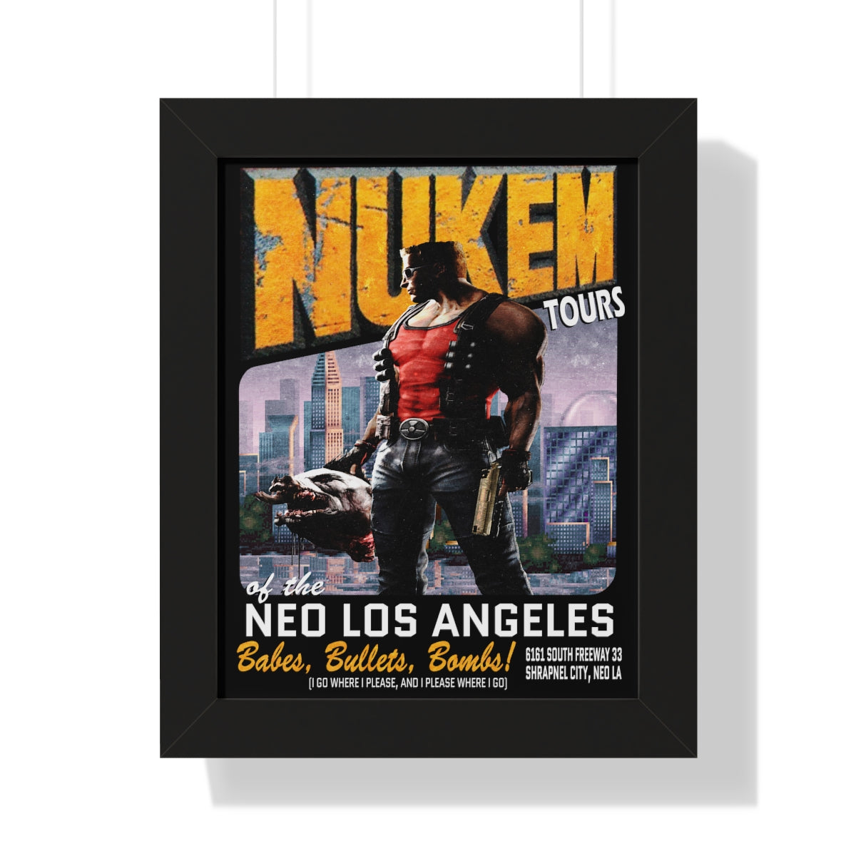 Framed Poster -  Nukem Tours