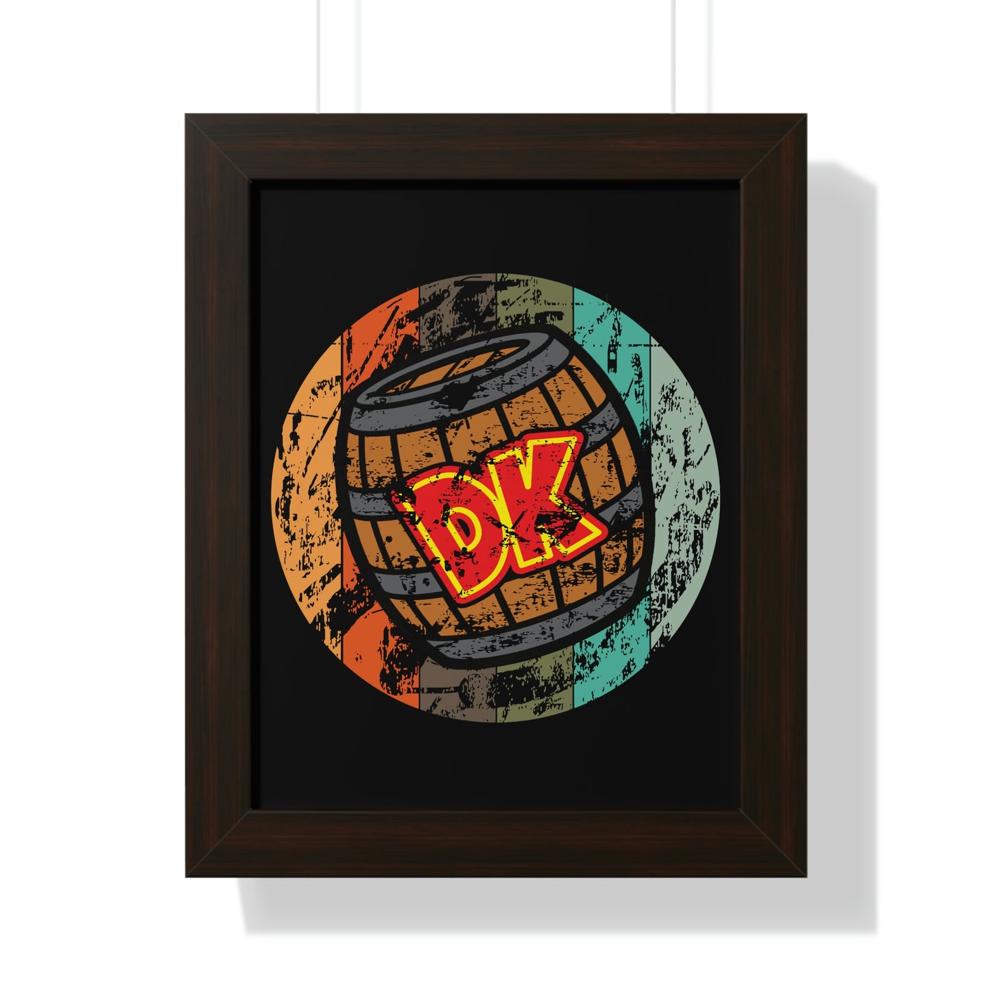 Donkey Kong Framed Poster - DK Vintage Barrel