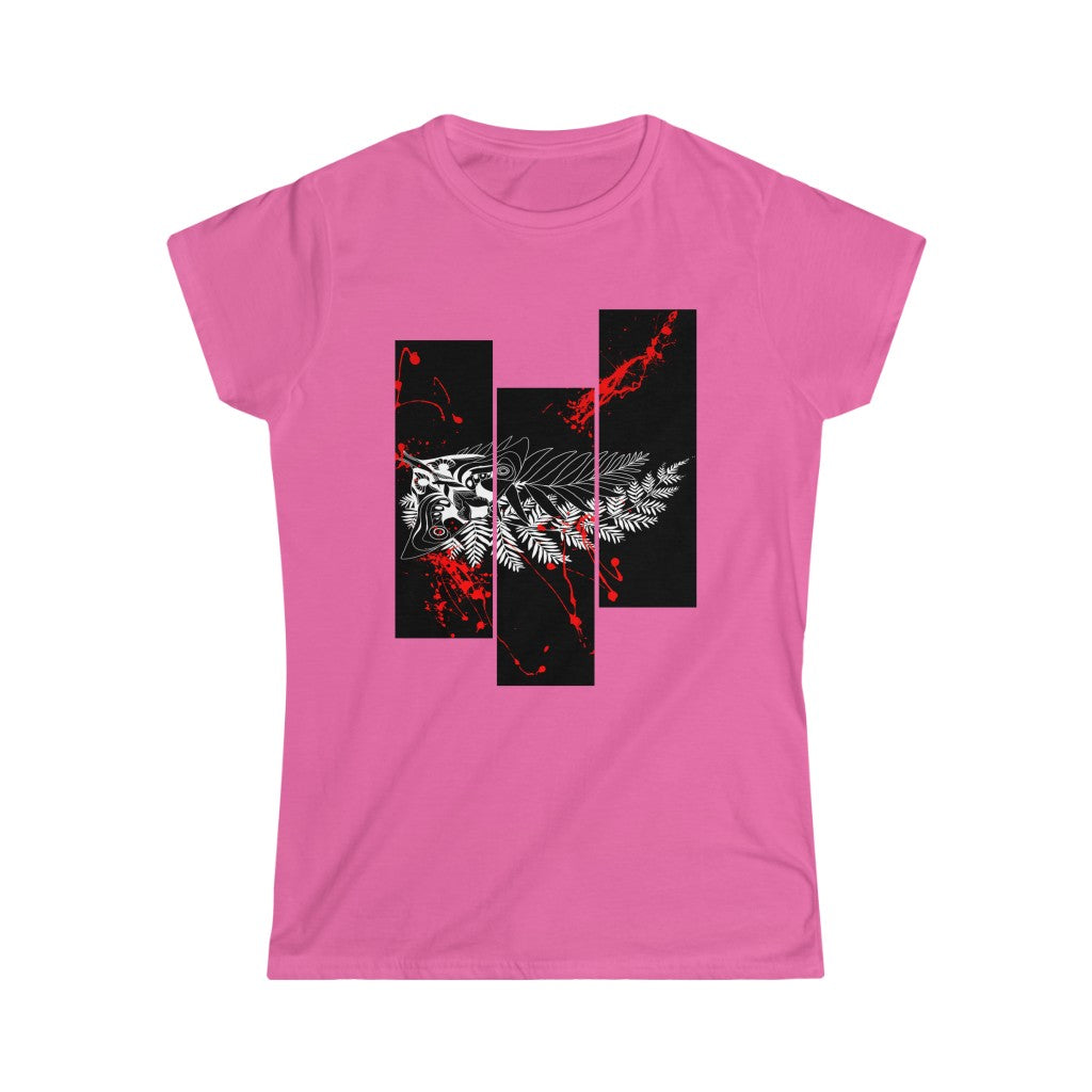Women's Tee - Moth Tattoo White