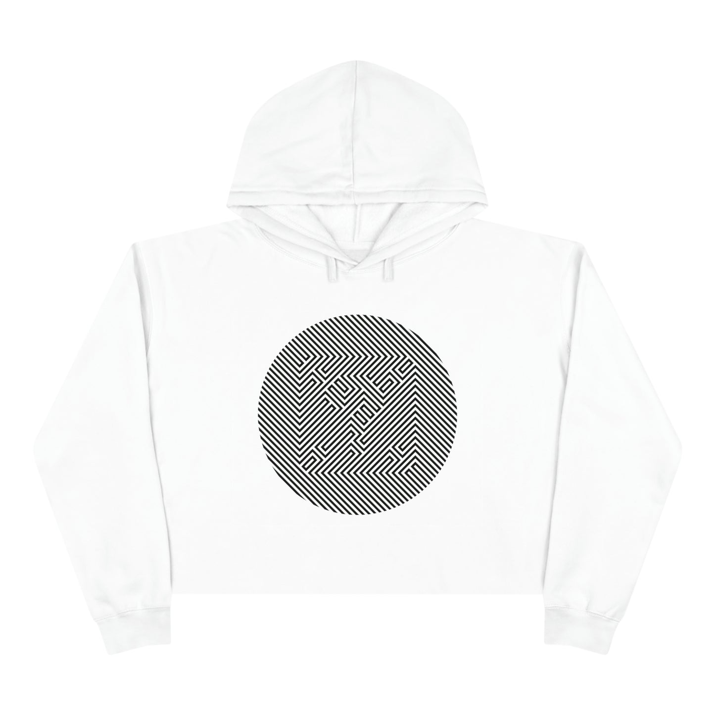 Women's Crop Hoodie - Block Stealth