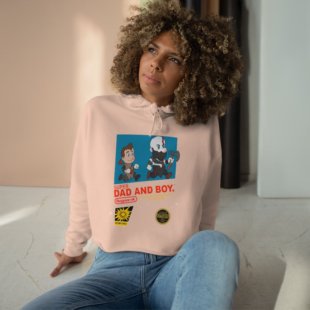 Pink God of War Cropped Hoodie Gaming Fashion