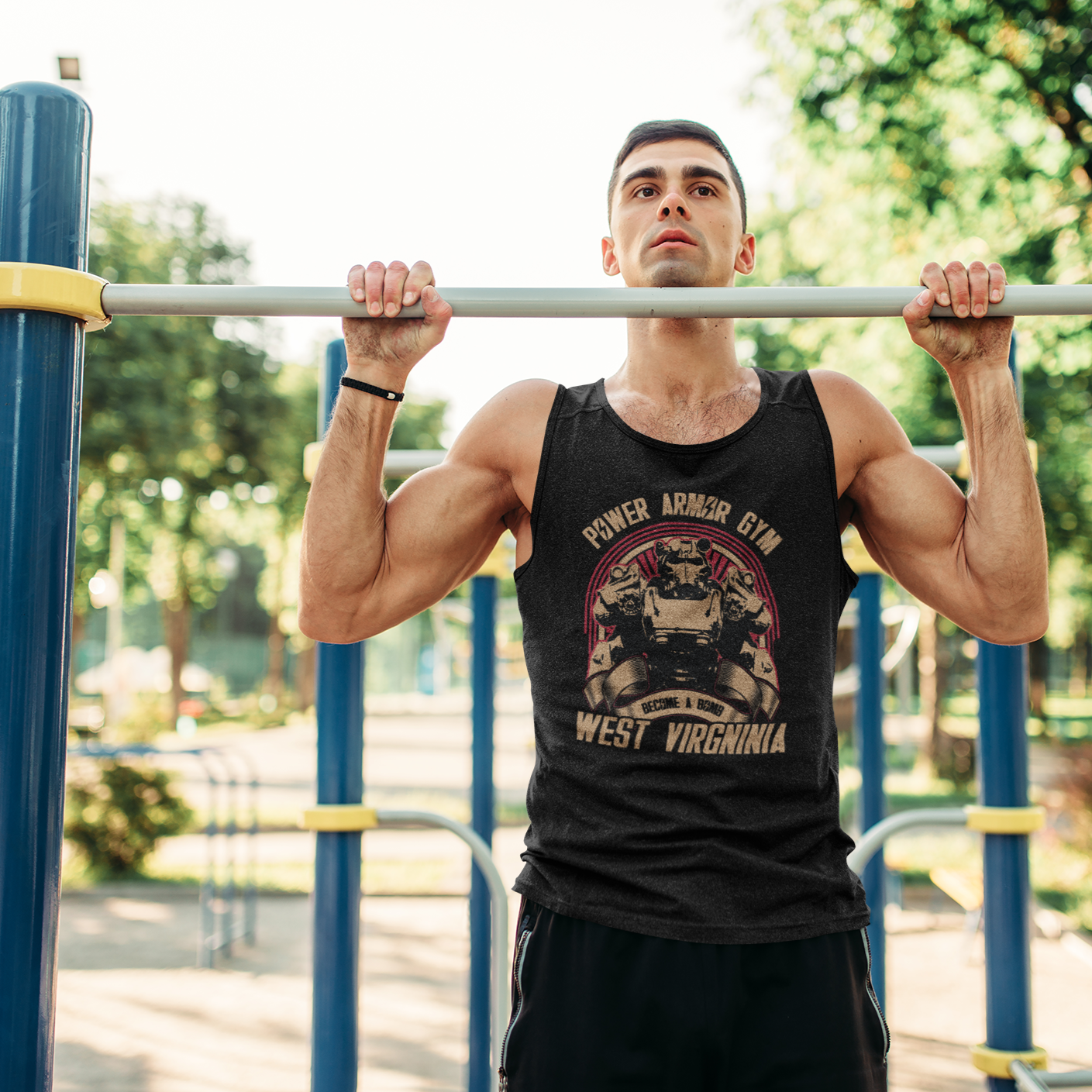 Black Fallout Tank T Shirt Gaming Fashion