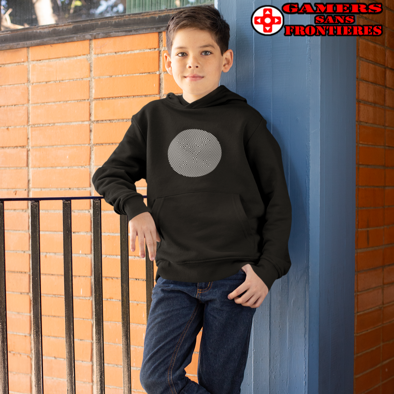 Kid's Hoodie - Block Stealth