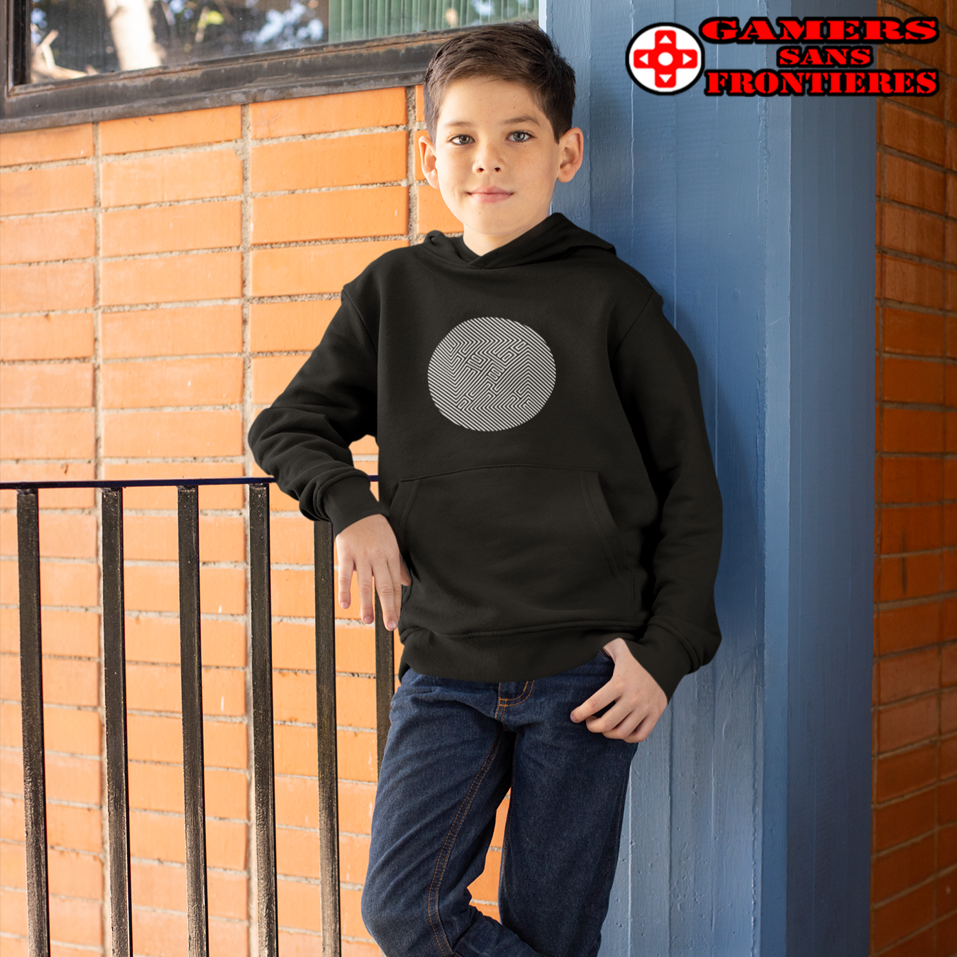 Kid's Hoodie - Block Stealth