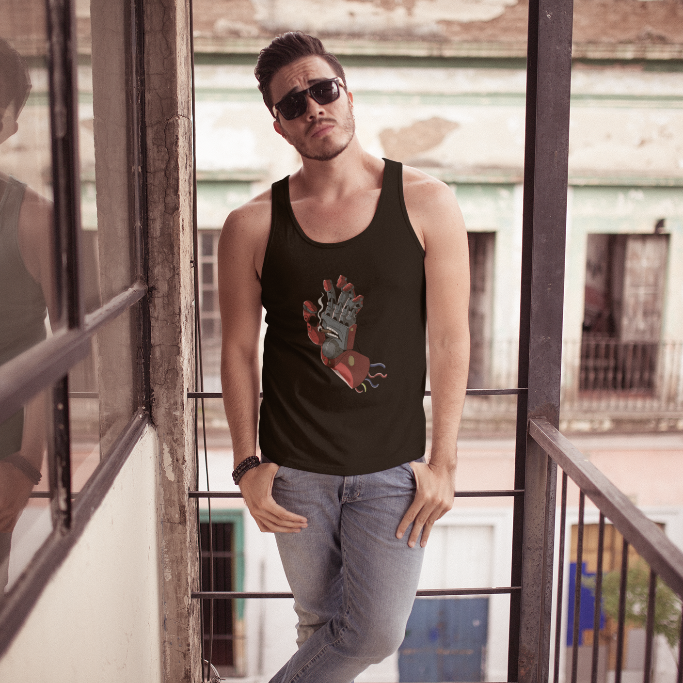 Black Metal Gear Tank Gaming Fashion