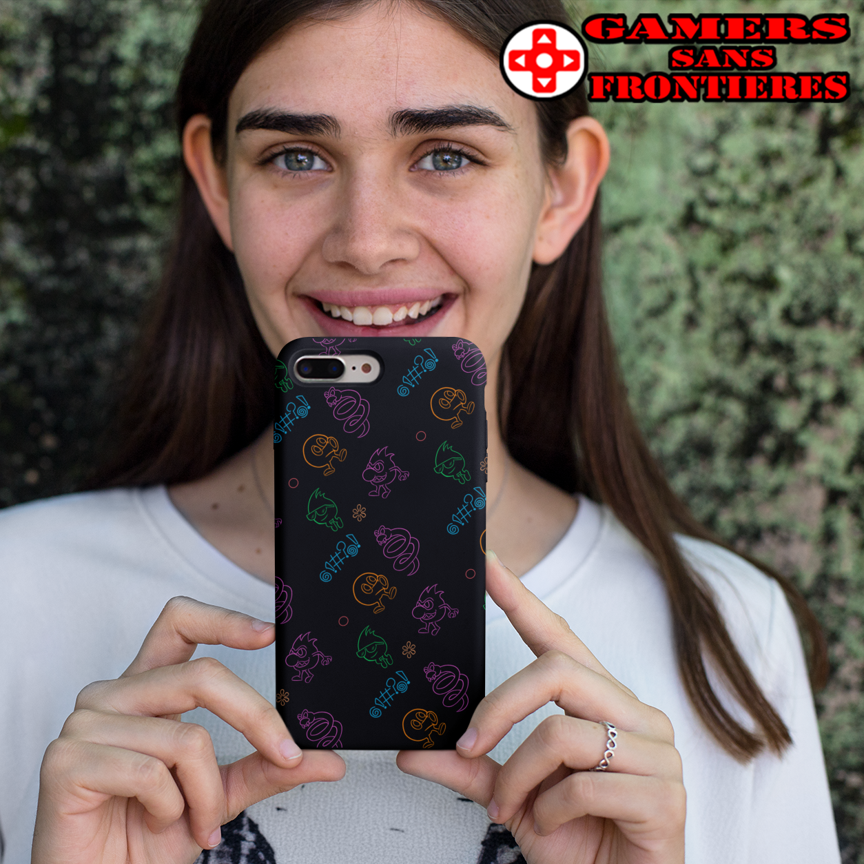 Tough Case - Neon Q-Bert Pattern