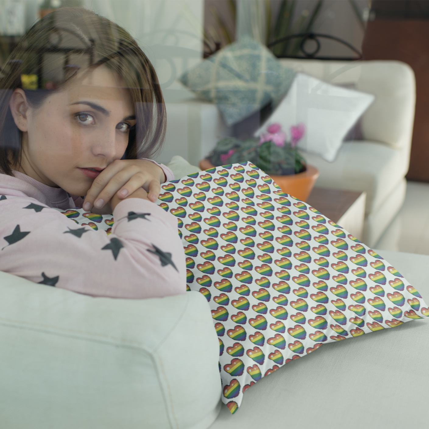 Extra Colorful Life Pattern Pillow