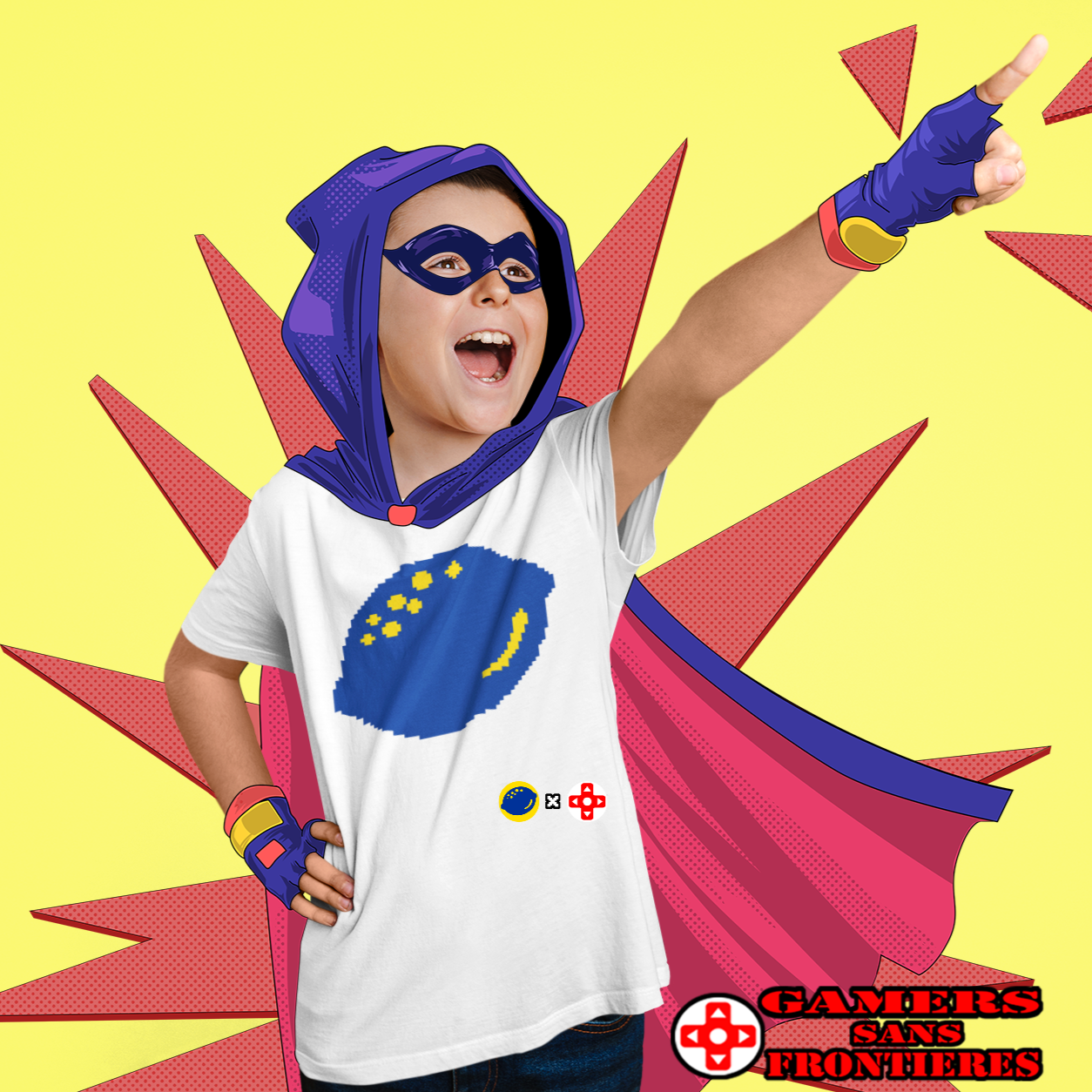 ALS x GSF Kids' Tee - 8bit Lemon Hero