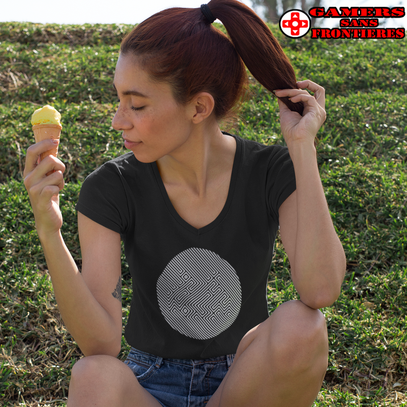Women's V Tee - Invader Stealth