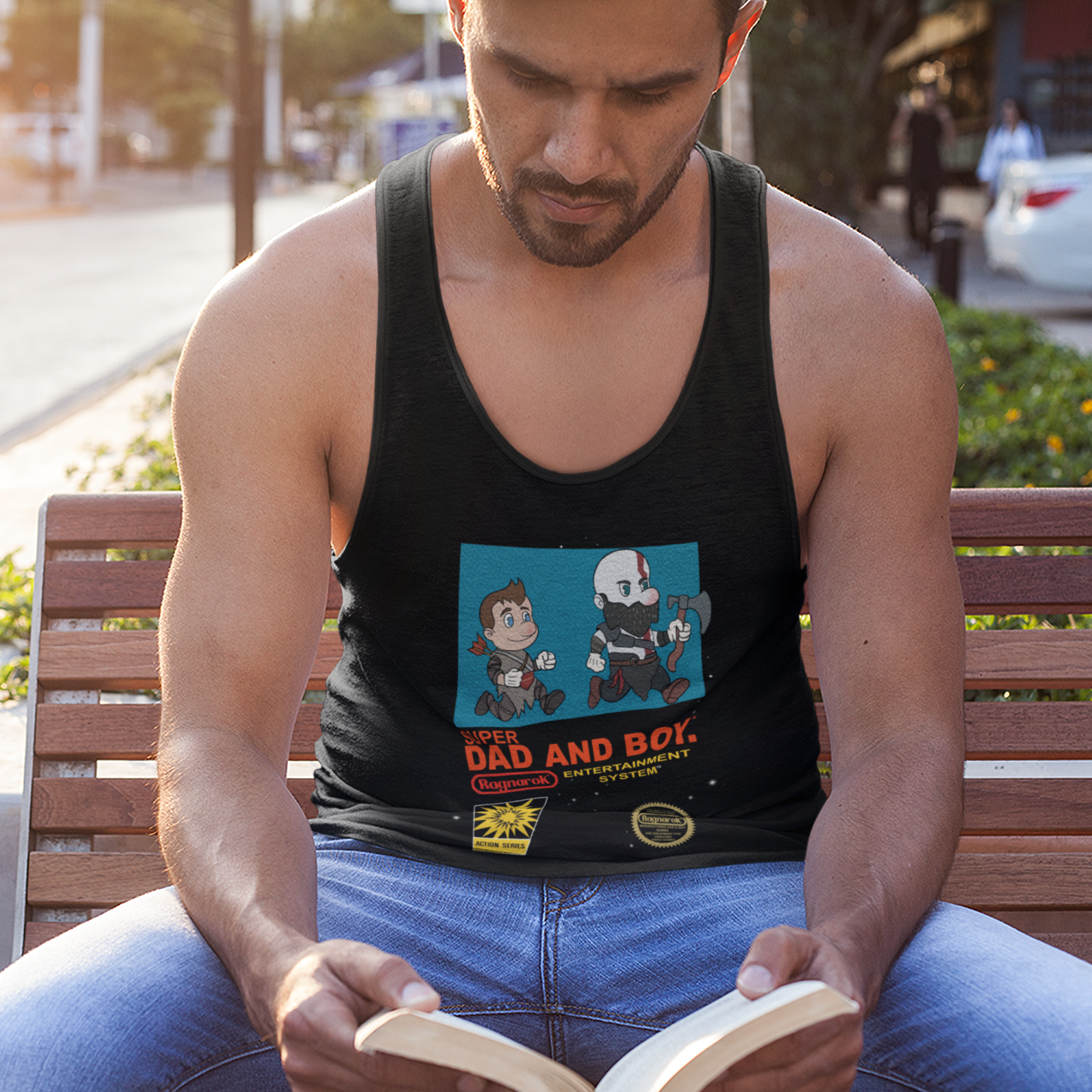 Black God of War Tank T Shirt Gaming Fashion