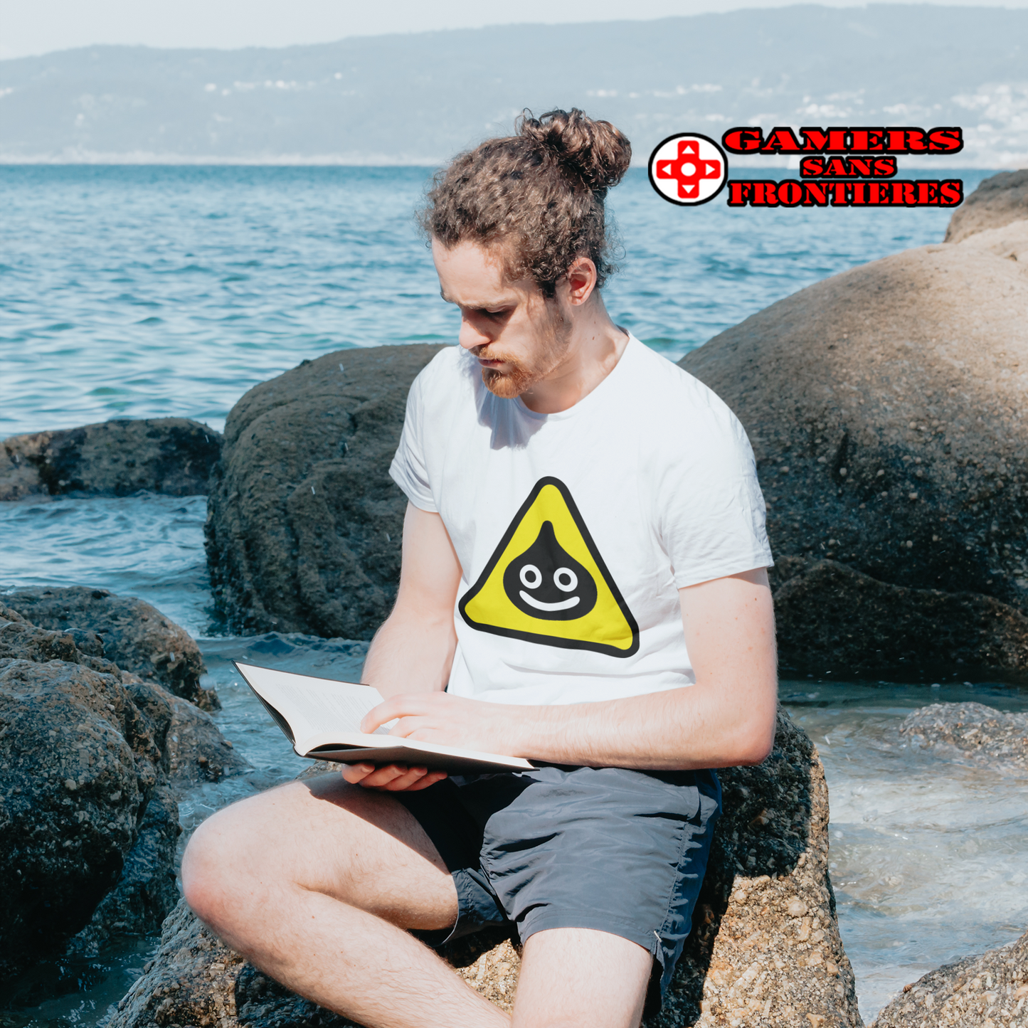 Dragon Quest Men's Tee - Caution Slimery