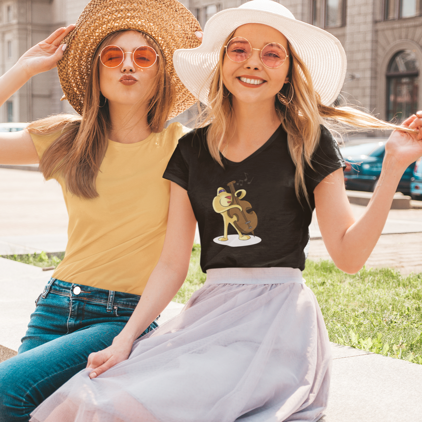 Women's V Tee - Jazz Starman