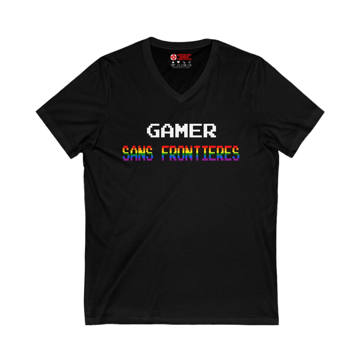 Gamers Sans Frontieres Men's V Tee - LGTB+GSF