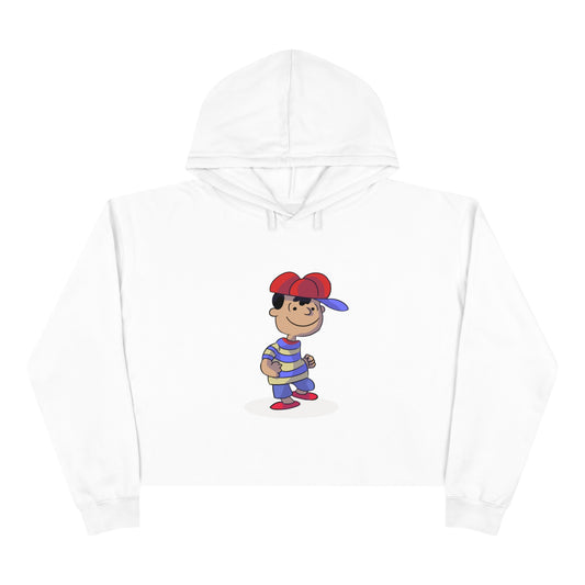 Ness Brown Dance Crop Hoodie