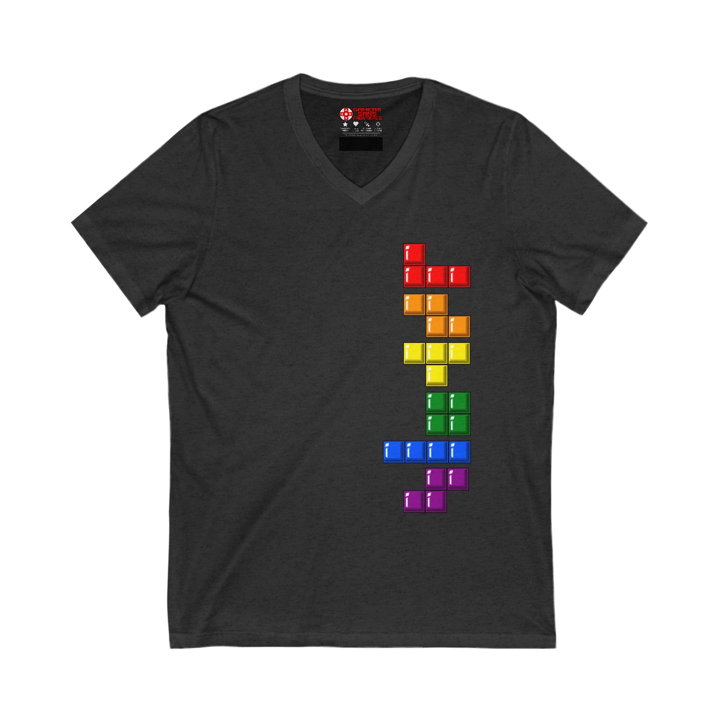 Tetris Men's V Tee - Blocks' Diversity