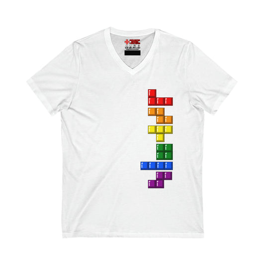 Tetris Men's V Tee - Blocks' Diversity