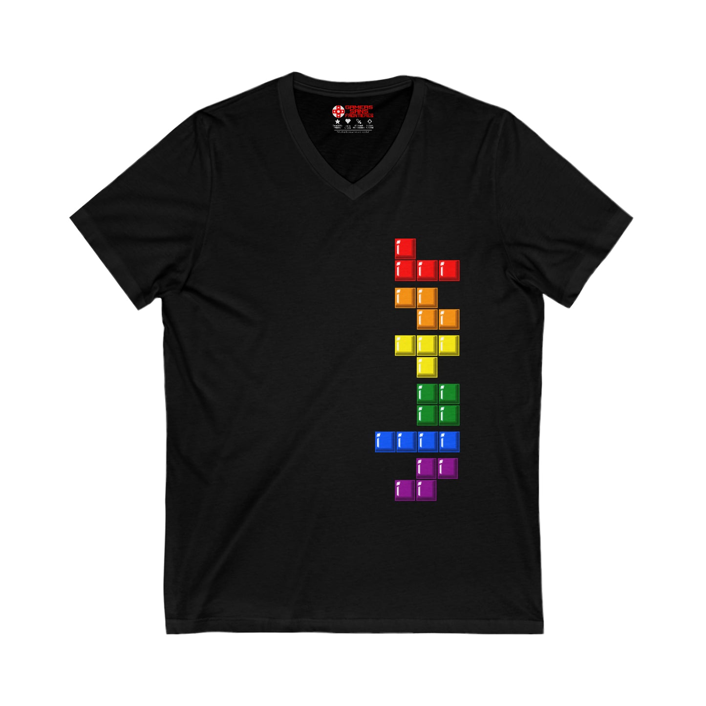 Tetris Men's V Tee - Blocks' Diversity