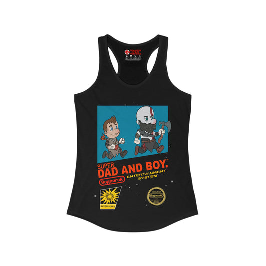 Women's Racerback Tank -Super Dad & Boy