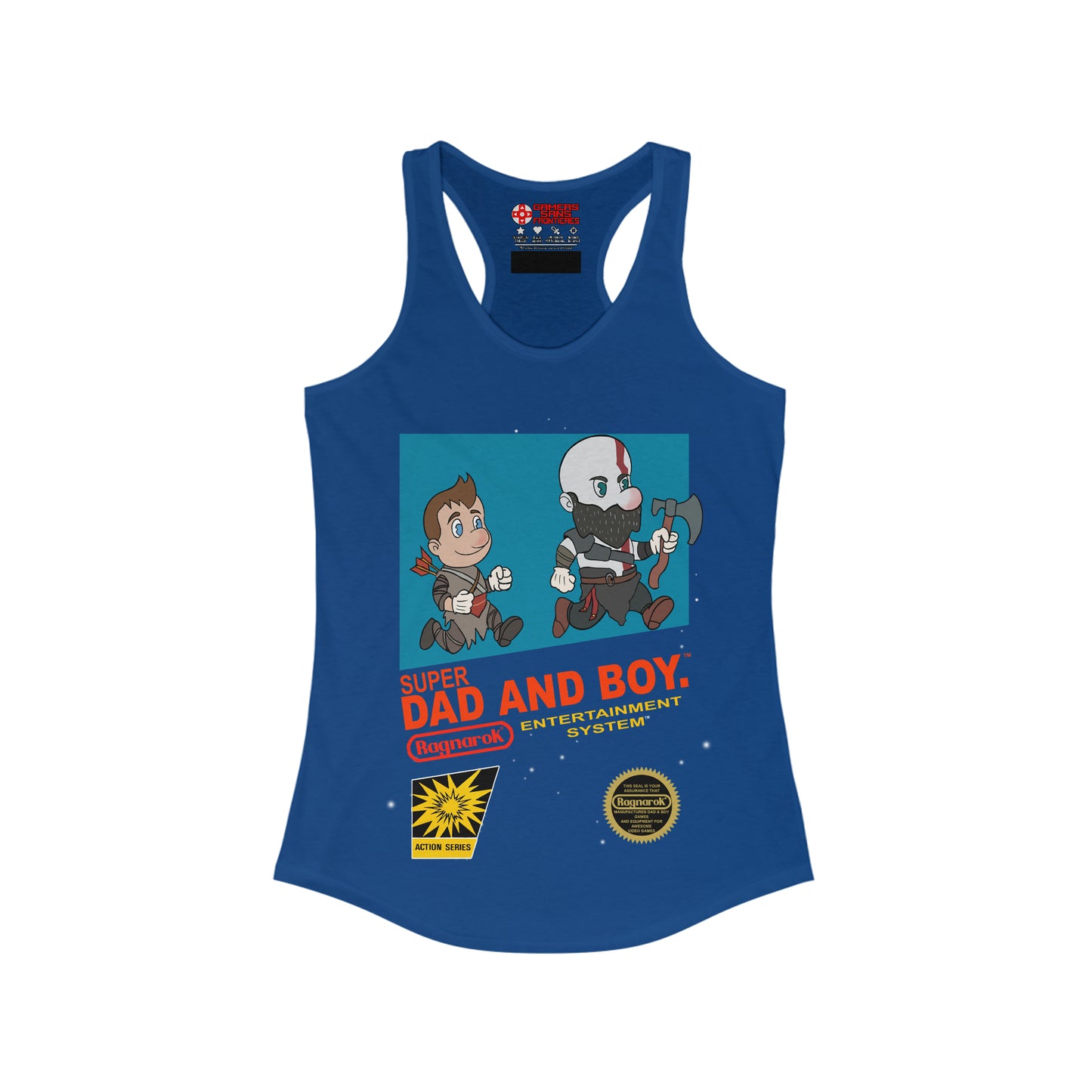 Women's Racerback Tank -Super Dad & Boy