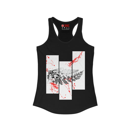 Women's Racerback Tank - Moth Tattoo Black