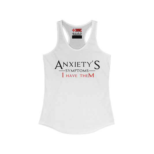 Women's Racerback Tank - Anxiety's Symptons