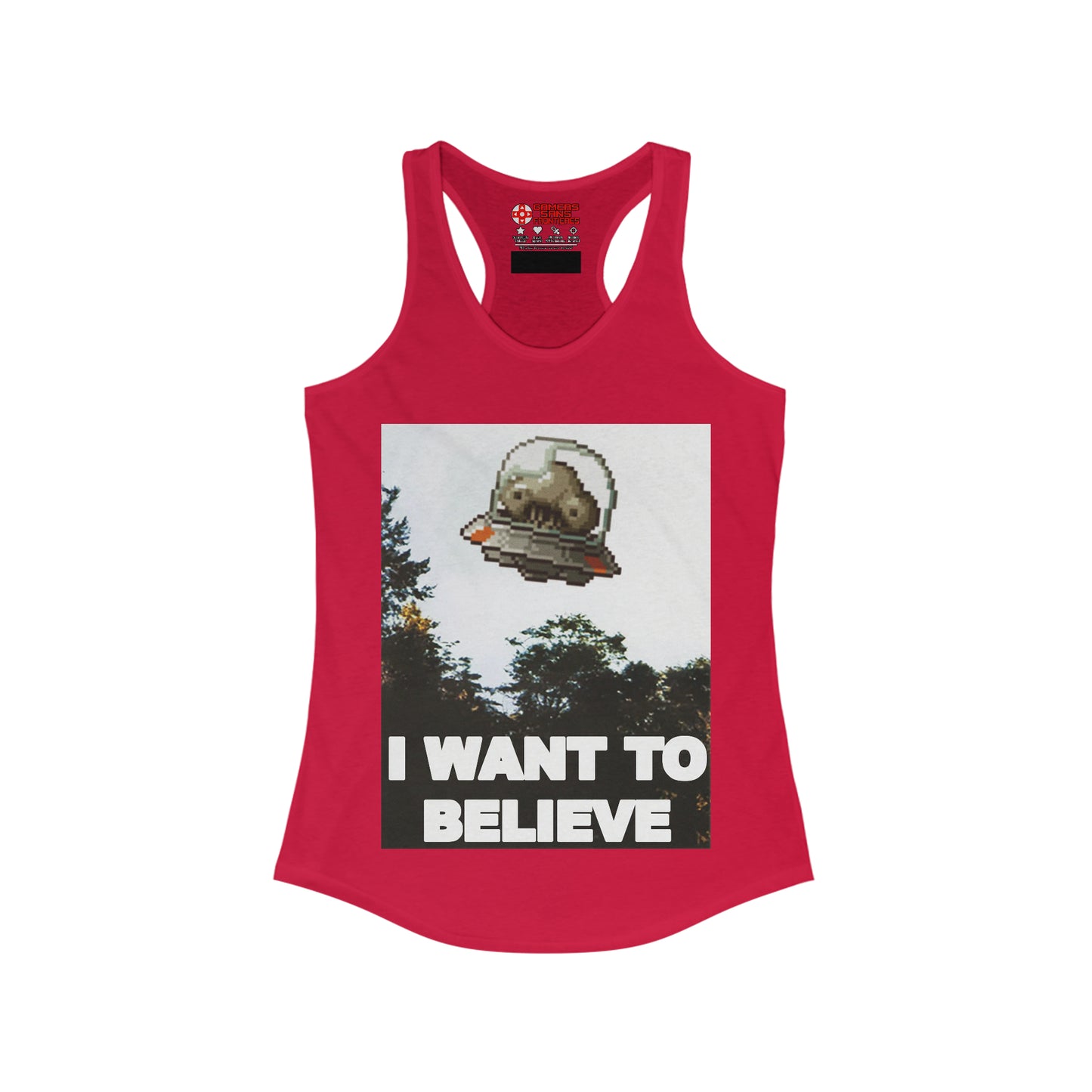 Women's Racerback Tank - I Want to Believe