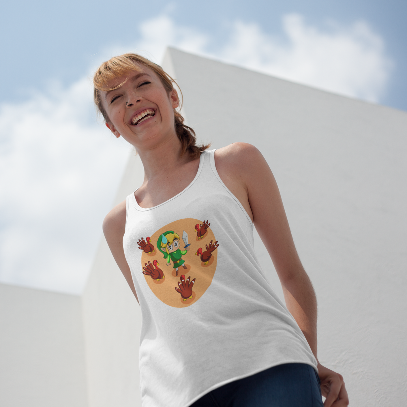 Women's Racerback Tank - The Legend of Gobble