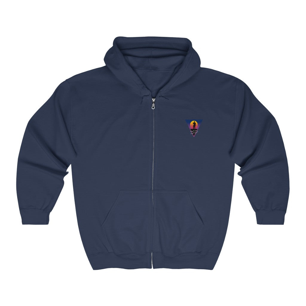 Navy Metal Gear Zip Hoodie Gaming Fashion