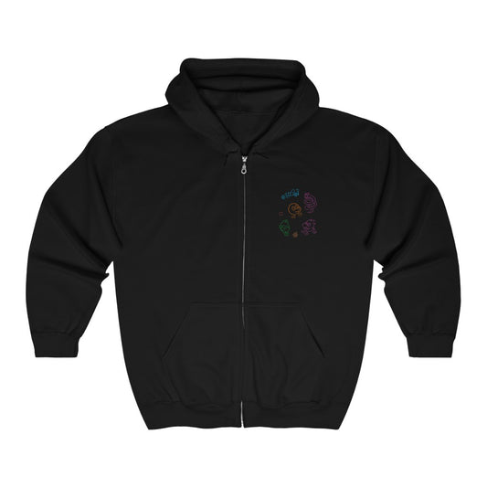 Unisex Zip Hoodie - Neon Q-Bert