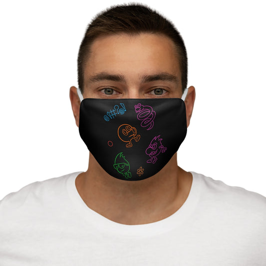 Face Mask - Neon Q-Bert