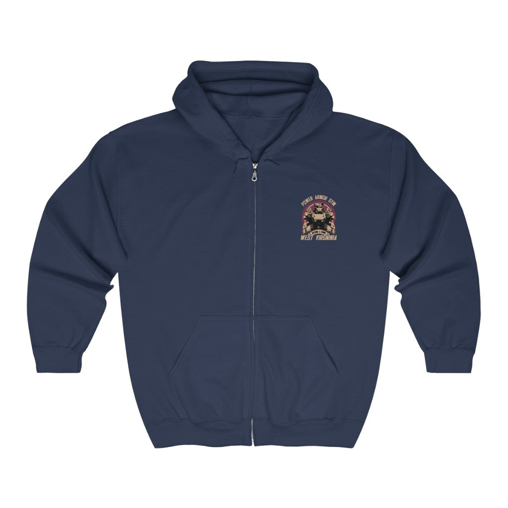 Navy Fallout Zip Hoodie Gaming Fashion